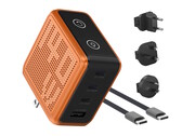 Ładowarka BMX GaNsta Pixel 140 W umożliwia jednoczesne ładowanie maksymalnie czterech urządzeń USB i jest wyposażona w adaptery sieciowe do gniazdek na całym świecie.