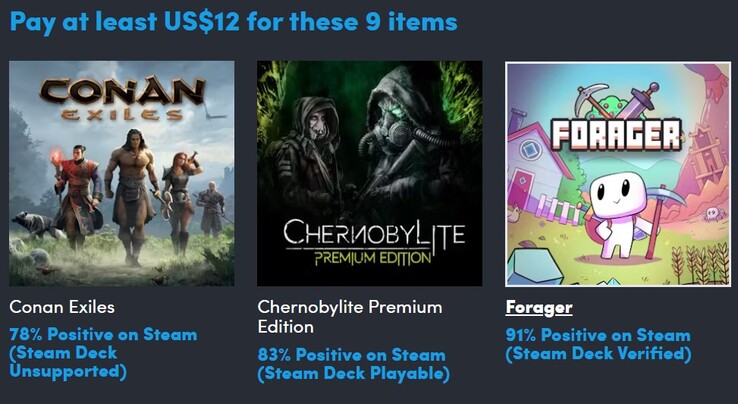 Obrazek dekoracyjny. Płacąc 12 dolarów otrzymują Państwo wszystkie 9 gier (źródło obrazu: Humble Bundle)
