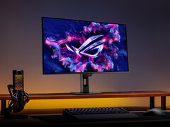 ROG Strix OLED XG27ACDMS ma płaskie wykończenie, podobnie jak wiele ostatnich monitorów OLED do gier firmy Asus. (Źródło obrazu: Asus)