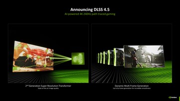 Nvidia DLSS 4.5 z modelem Transformer 2. generacji. (Źródło obrazu: Nvidia)