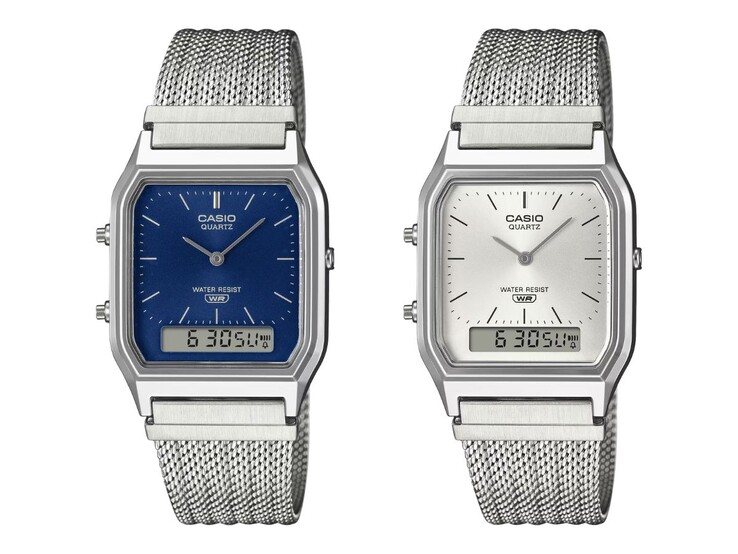 Casio wypuściło na rynek modele AQ-230EM-2A (po lewej) i AQ-230EM-7A (po prawej). (Źródło zdjęcia: Casio)