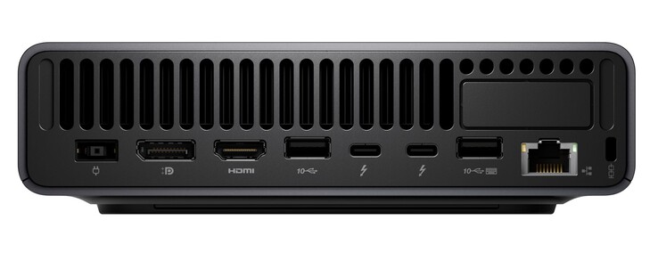 Porty mini komputera Lenovo ThinkCentre X Ultra.