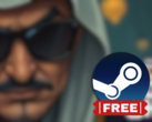 Oil Sheik zawiera elementy symulacji, układanki i handlu akcjami. Na zdjęciu niewyraźna miniatura okładki gry z nałożonym logo Steam (źródło obrazu: Steam - edytowane)