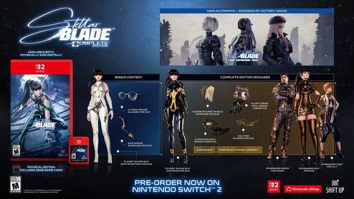 Wyświetlana jest reklama gry „Stellar Blade Complete Edition”