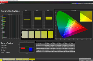 Nasycenie koloru (tryb koloru: standardowy, temperatura koloru: standardowa, docelowa przestrzeń kolorów: sRGB)