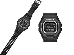 Zegarek Casio G-Shock GBX100SFJ-1 charakteryzuje się eleganckim, całkowicie czarnym designem i kontrastowym, negatywowym wyświetlaczem.