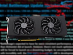 Intel wprowadził na rynek pierwszą kartę Battlemage do komputerów stacjonarnych, Arc B580, w grudniu 2024 roku. (Źródło zdjęcia: Sebastian Bade dla Notebookcheck, Moore's Law Is Dead na YouTube, edytowane)