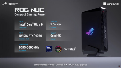 Najważniejsze cechy ROG NUC (źródło obrazu: Asus)