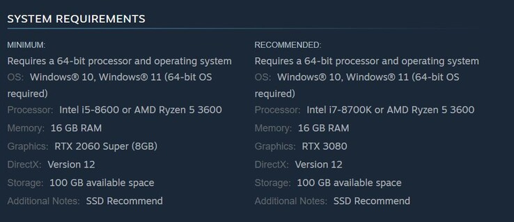 Wymagania systemowe Metal Gear Solid Delta Snake Eater. (źródło obrazu: Steam)