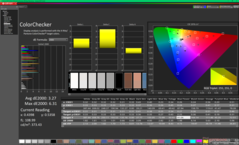 ColorChecker przed kalibracją (vs. P3)