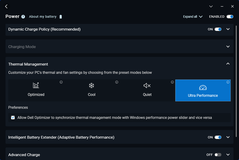 Cztery profile zasilania Optimizer: Zoptymalizowany, Chłodny, Cichy lub Ultra Wydajny