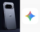 Telefon Google Pixel z potrójnymi aparatami (po lewej) obok kolorowego logo Gemini AI (po prawej). (Źródło obrazu: nieoficjalna grafika)