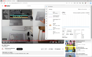 4K YouTube: 23% obciążenia iGPU i 10% obciążenia CPU