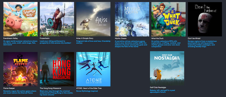 Wszystkie gry zawarte w Humble Bundle Indie Roulette (źródło obrazu: Humble Bundle)