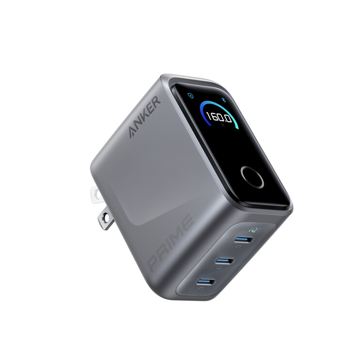 Ładowarka Anker Prime 160 W wyposażona jest w inteligentny wyświetlacz dotykowy (źródło obrazu: Anker)