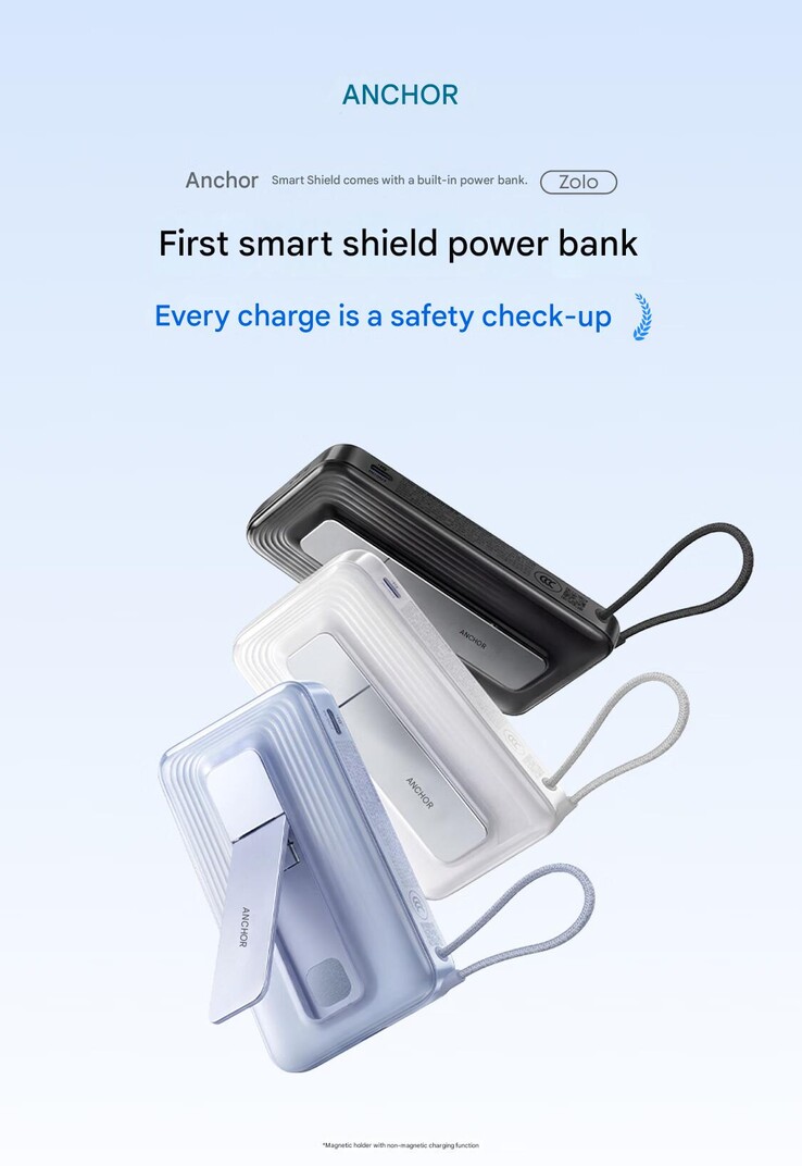 Power Bank Anker Zolo Smart Shield z wbudowanym kablem