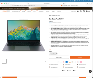 Chuwi aktywnie reklamuje CoreBook Plus z procesorem 7430U