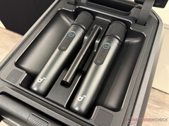 dwa mikrofony pod osłoną...