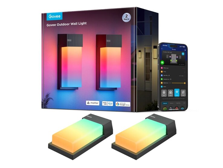 Starsza zewnętrzna lampa ścienna Govee (na zdjęciu) została wprowadzona na rynek w 2024 roku. (Źródło zdjęcia: Govee)