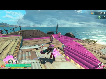 Na zdjęciu: zrzut ekranu z rozgrywki w grze „Splatoon Raiders”.