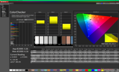 ColorChecker przed kalibracją (P3)