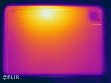 Temperatury powierzchni Xiaomi Pad 7: Dół