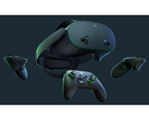 Obraz z katalogu produktów dla limitowanej edycji zestawu słuchawkowego Meta Quest 3S Xbox Edition VR, pokazany na czarnym tle. (Źródło zdjęcia: Meta)