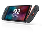 Urządzenie przenośne Nintendo Switch 2 z czerwonymi i niebieskimi kontrolerami Joy-Con. (Źródło obrazu: Nintendo)