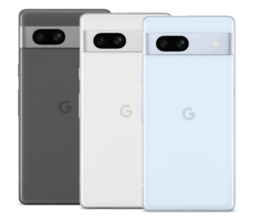 Google Pixel 7a - opcje kolorystyczne Charcoal, Snow i Sea. (Źródło obrazu: Google)