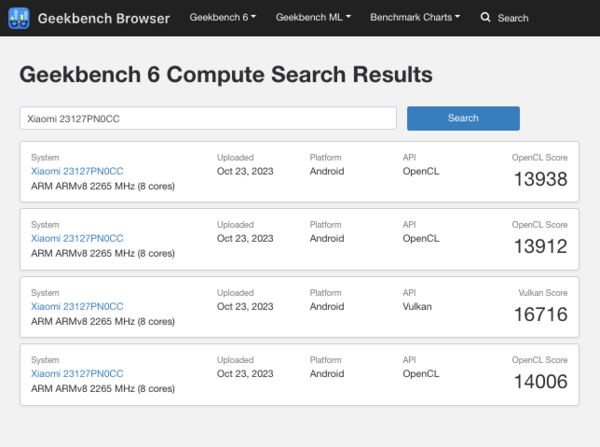 (Źródło obrazu: Geekbench)