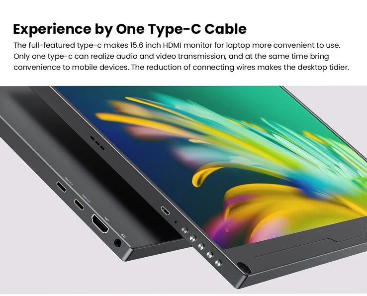 Przenośny monitor 4K ma kilka opcji łączności (źródło obrazu: UPerfect)