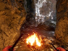 Prolog: Go Wayback! skupi się na temperaturze ciała i potrzebie utrzymania ciepła w dziczy. (Źródło obrazu: Epic Games Store)