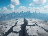 Wygenerowany przez sztuczną inteligencję obraz przedstawiający linię uskoku w Mexico City. (Źródło obrazu: Attasit, Adobe Stock)