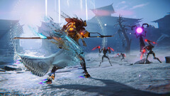 Zwiastun premierowy Morbid Metal pokazujący bohatera walczącego z wrogimi robotami za pomocą miecza