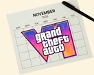 Strona kalendarza z listopada 2026 r. z logo GTA 6 (źródło obrazu: Rockstar Games z poprawkami)