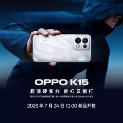 Zdjęcie zapowiadające model Oppo K15