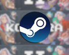 Na zdjęciu - logo Steam nad miniaturą gry, zamazane.