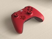 Czerwony bezprzewodowy kontroler Xbox. 