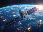Wygenerowany przez sztuczną inteligencję obraz satelity krążącego wokół Ziemi. (Źródło obrazu: Александр Лобач, Adobe Stock)