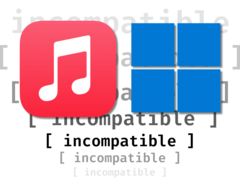 Apple Muzyka i Windows naprawdę wydają się niekompatybilne - Apple wykonał połowiczną robotę, przenosząc jedną ze swoich kluczowych aplikacji do najpopularniejszego systemu operacyjnego na świecie. (Źródło obrazu: Apple, Microsoft, Anubhav Sharma - Notebookcheck)