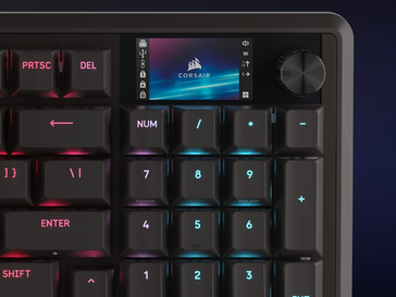Kolorowy ekran IPS 1,9" 320 x 170 na klawiaturze to nowy rodzaj elastyczności. (Źródło obrazu: Corsair)
