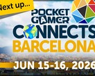 Oficjalna grafika promocyjna wydarzenia Pocket Gamer Connects Barcelona 2026.