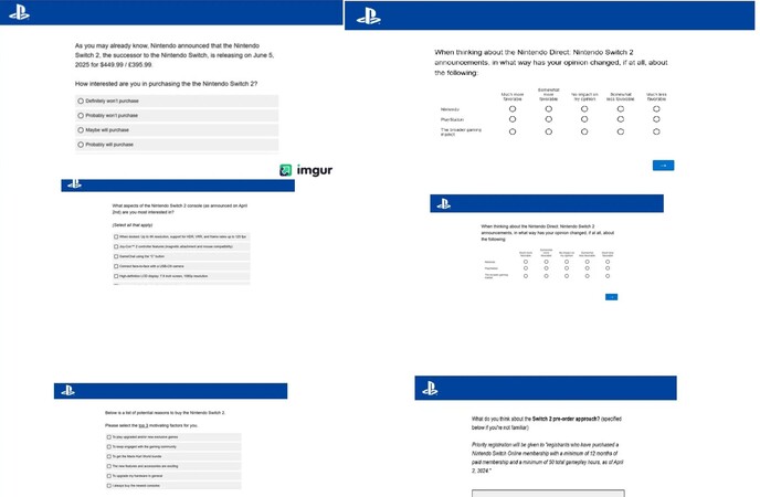 Ankieta PlayStation dotycząca ogłoszenia Nintendo Switch 2 (źródło obrazu: zrzut ekranu, konto eXtas1s X)