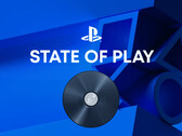 Baner promujący wydarzenie PlayStation State of Play z widocznym dyskiem do konsoli PS5