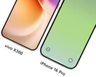 Vivo X300 obok iPhone'a 16 Pro, od lewej do prawej. (Źródło zdjęcia: Han Bo Xiao - edytowane)