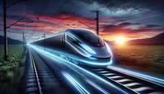 Pociąg Infinity Train firmy Fortescue ma działać całkowicie bez paliw kopalnych lub ładowania pośredniego. (Źródło zdjęcia: DallE3)