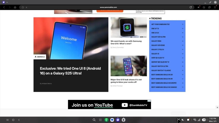 Samsung DeX w One UI 8. (Źródło obrazu: SamMobile)