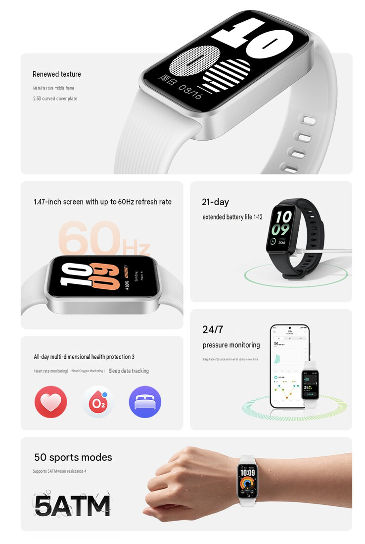 Najważniejsze cechy Redmi Band 4 (tłumaczenie maszynowe)