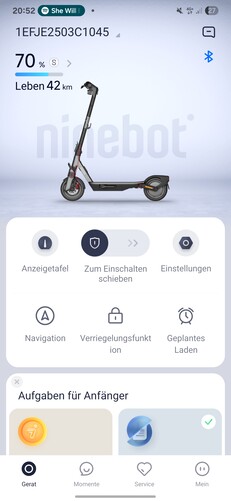 Aplikacja Ninebot F3 Pro
