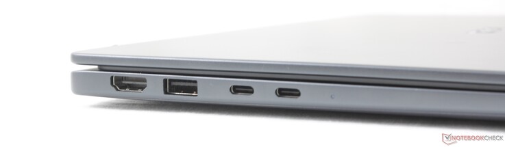 Po lewej: HDMI 2.1, USB-A 3.2 Gen. 1 (5 Gb/s), 2x USB-A 4.0 z DisplayPort 2.1 + Power Delivery